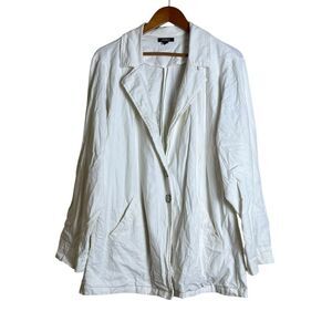 Torrid off white linen blend blazer